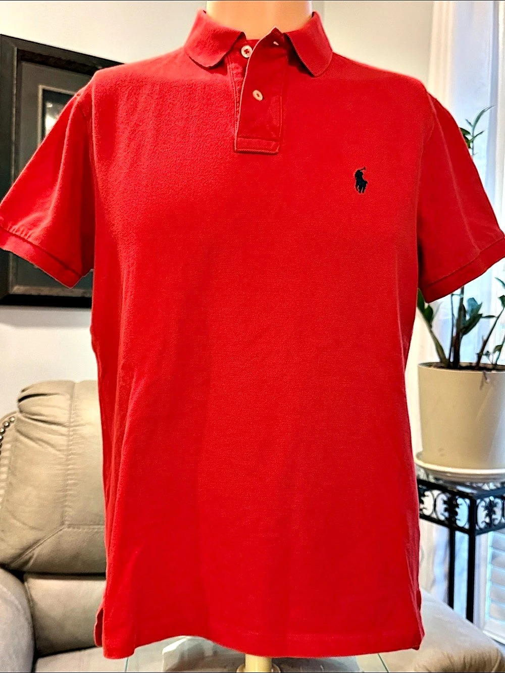 Polo Ralph Lauren Classic Fit Mesh Polo Shirt Red